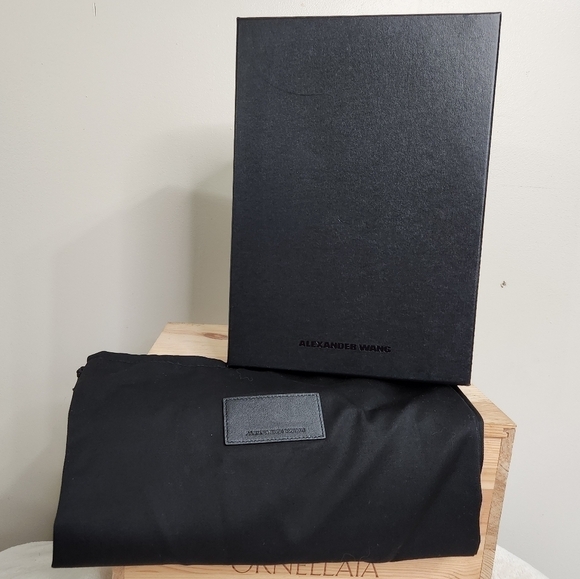 Alexander Wang "Kori" All Black Leather Ankle Booties Size EU 40 BNIB - Picture 11 of 12